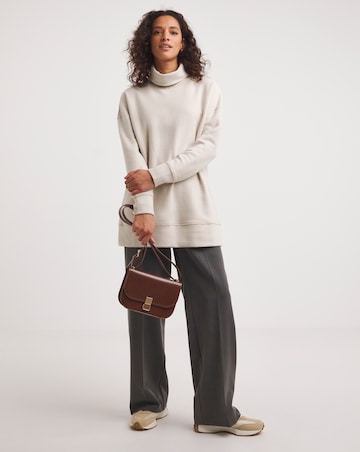 Oatmeal Super Soft High Neck Sweatshirt