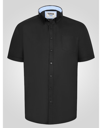 D555 James-BLACK Basic Oxford Short Sleeve Shirt