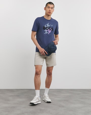 BOSS Light Beige Small Logo Sweat Shorts