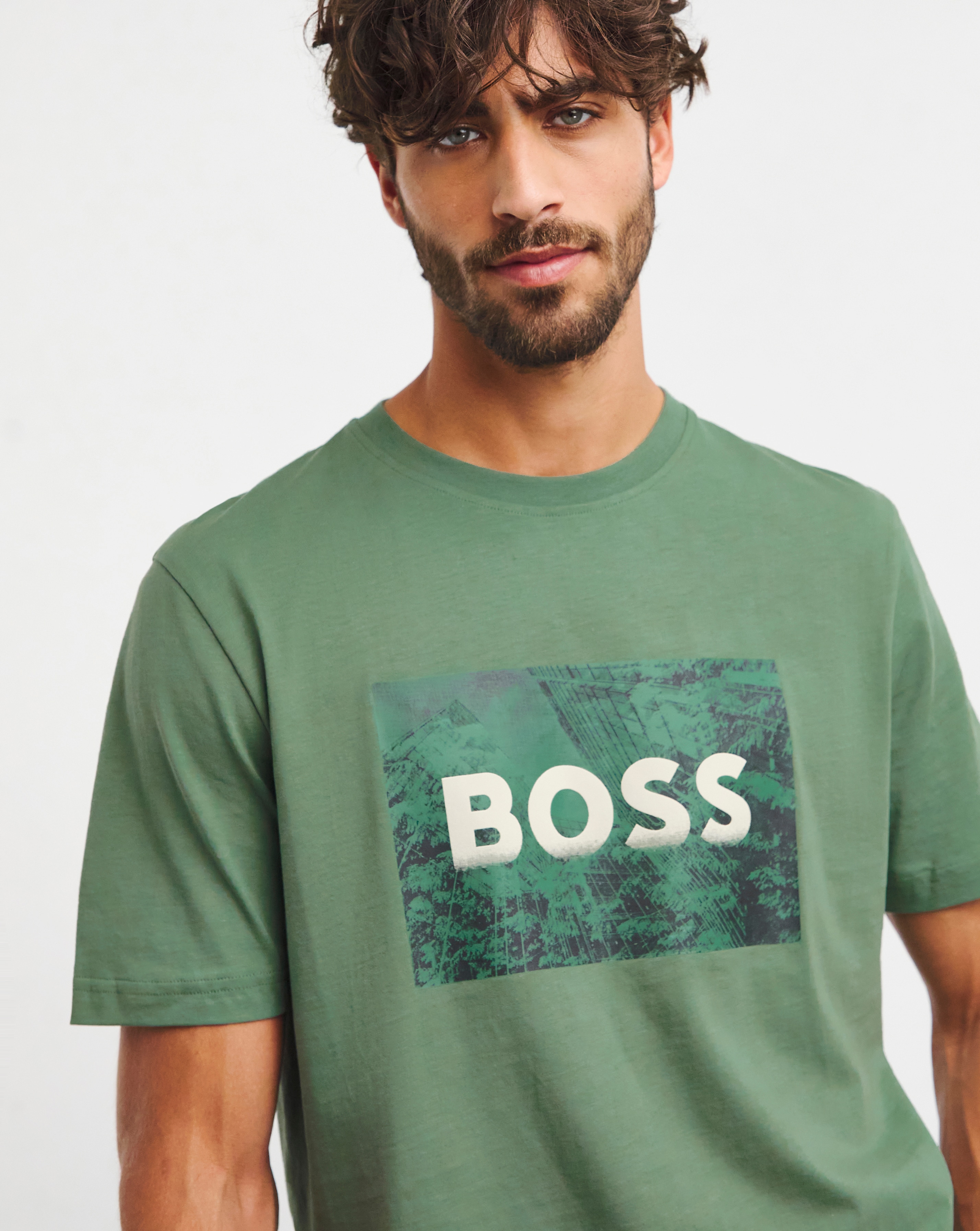BOSS Blue Graphic Logo T-Shirt
