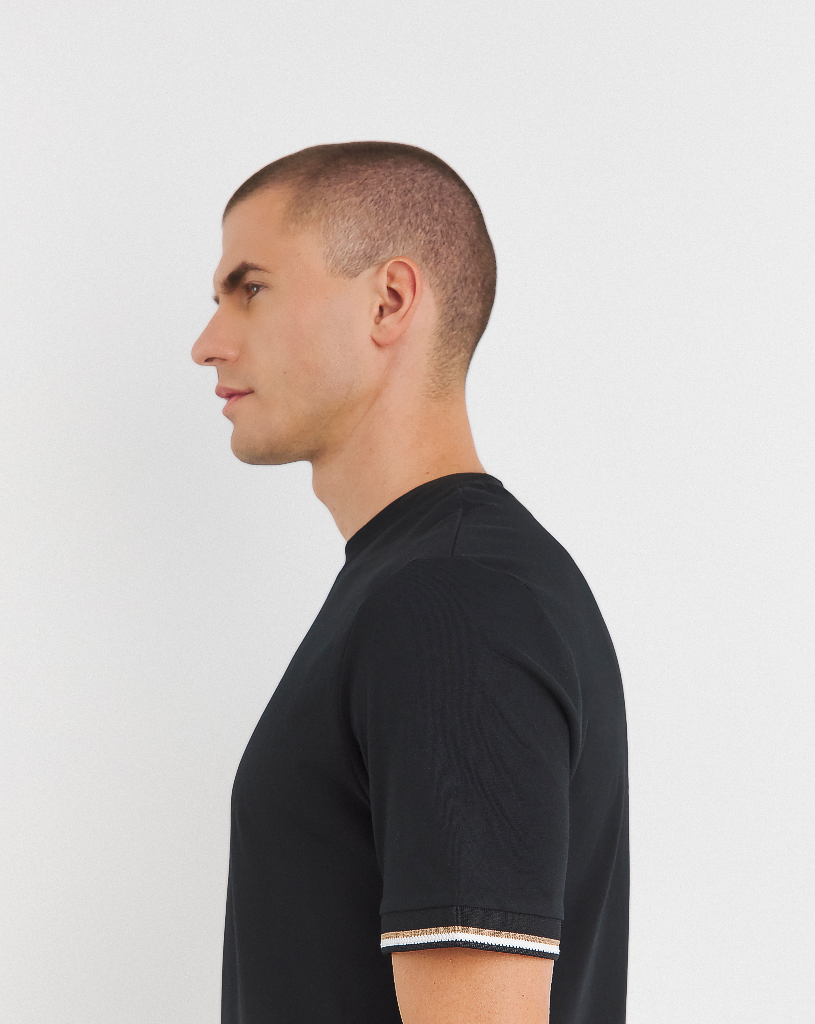 BOSS Black Tipped Cuff T-shirt