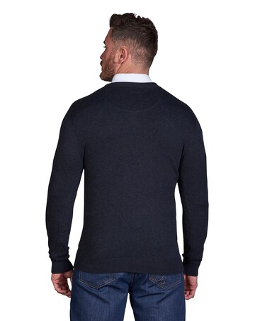 Raging Bull Classic V Neck Knit Black