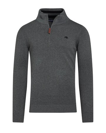 Raging Bull Classic Quarter Zip Knit Charcoal