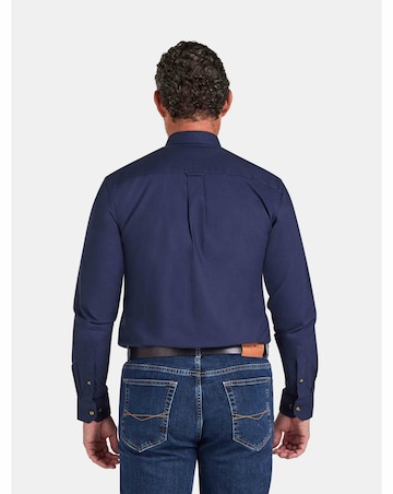 Raging Bull Long Sleeve Classic Oxford Shirt Navy