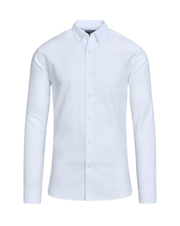 Raging Bull Long Sleeve Classic Oxford Shirt White
