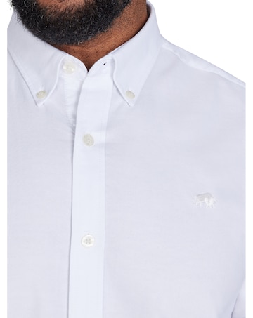 Raging Bull Long Sleeve Classic Oxford Shirt White