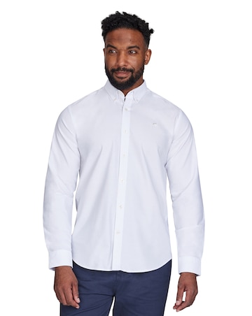 Raging Bull Long Sleeve Classic Oxford Shirt White