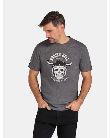 Raging Bull Work Hard Ride Easy T-Shirt Charcoal