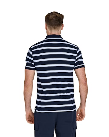 Raging Bull Classic Triple Stripe Birdseye Polo Navy