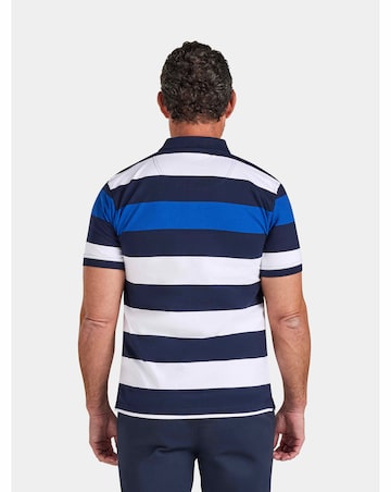 Raging Bull Classic Jersey Contrast Panel Polo Navy