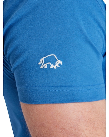 Raging Bull Stitch Embroidery Bull T-Shirt Teal
