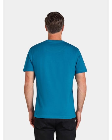 Raging Bull Stitch Embroidery Bull T-Shirt Teal