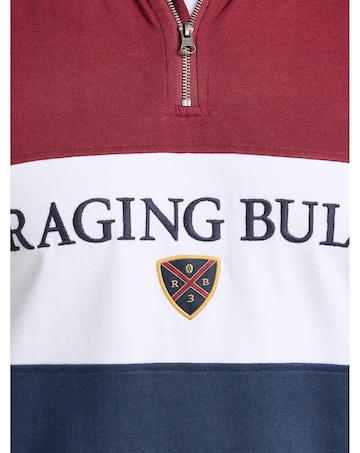 Raging Bull Cut & Sew Quarter Zip Navy/Red