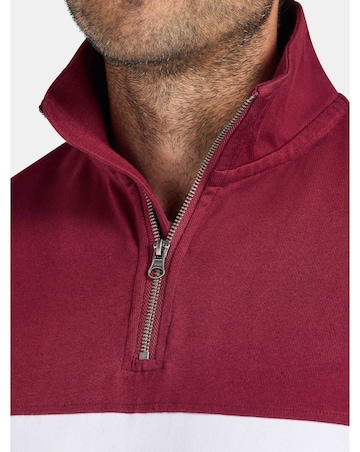 Raging Bull Cut & Sew Quarter Zip Navy/Red