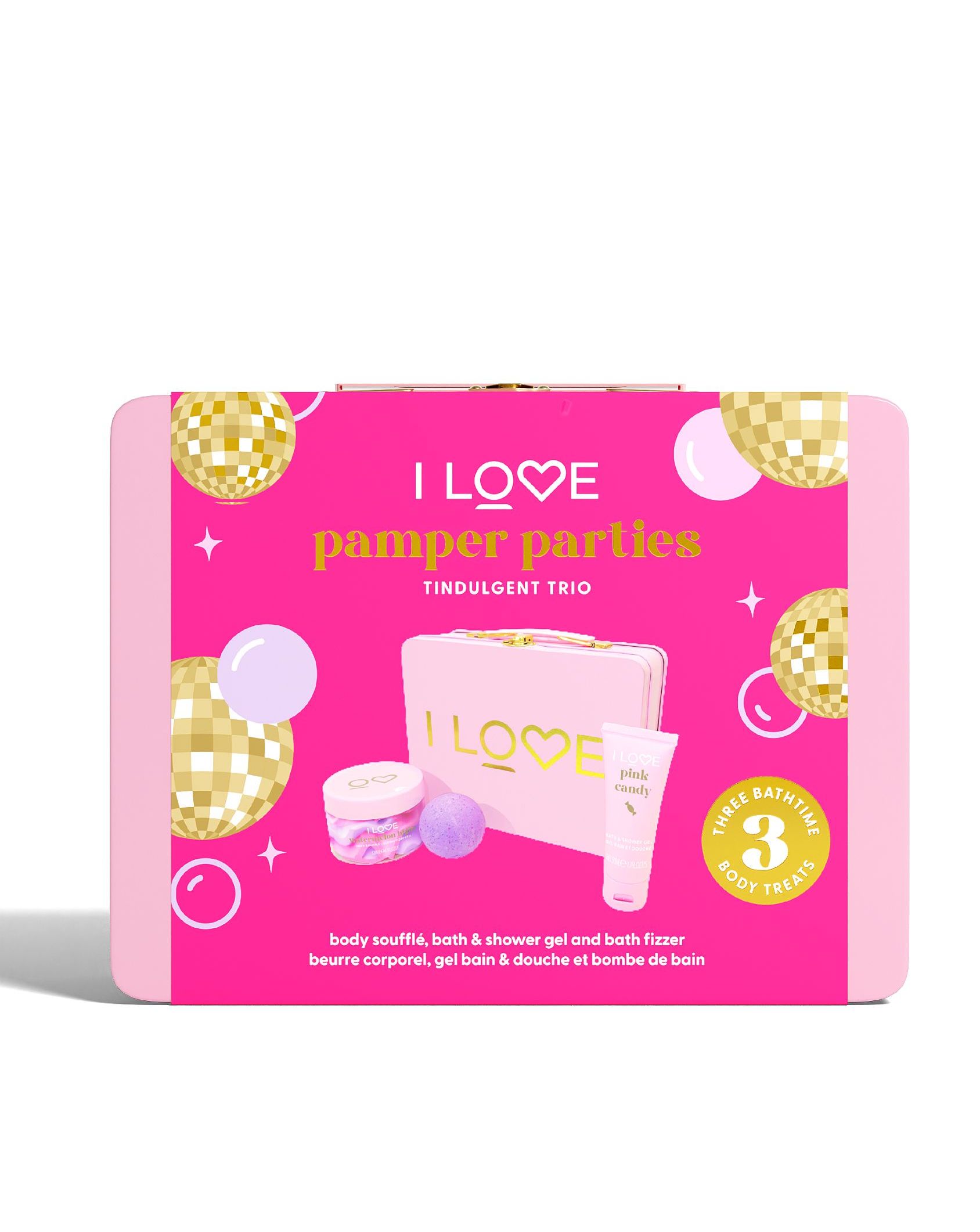 I LOVE Tindulgent Bath and Body Trio