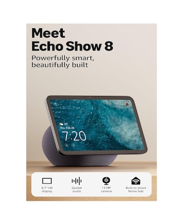 Amazon Echo Show 8 (2025) Smart Speaker with 8.7 Screen & Alexa & Control