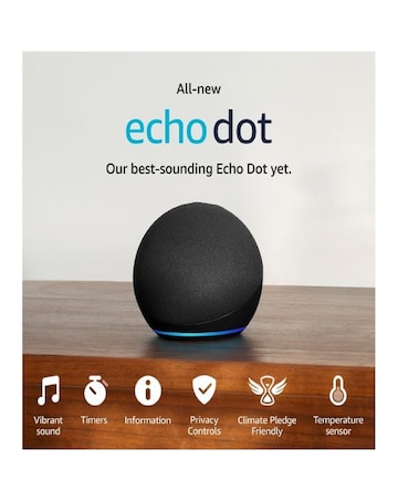 Amazon Echo Dot (5th Gen) Smart Speaker & Ring Video Doorbell Bundle