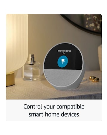 Amazon Echo Spot Smart Alarm Clock with Alexa - White