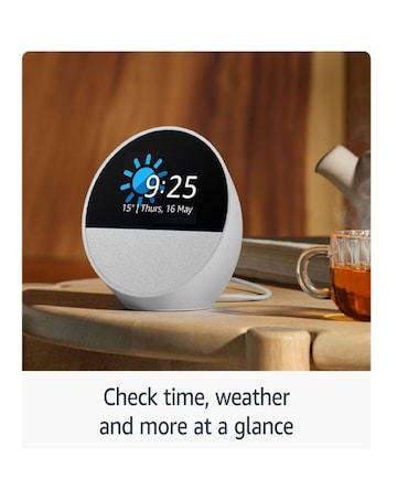 Amazon Echo Spot Smart Alarm Clock with Alexa - Blue