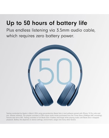 Beats Solo 4 True Wireless On-Ear Headphones - Blue