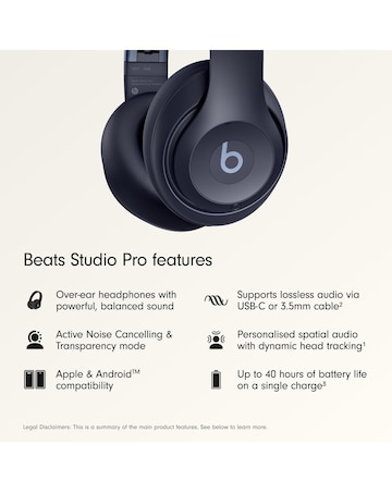 Beats Studio Pro ANC Over-Ear Wireless Headphones - Navy