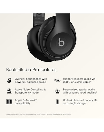 Beats Studio Pro ANC Over-Ear Wireless Headphones - Black