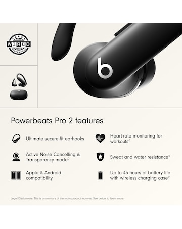 Beats Powerbeats Pro 2 Wireless Noise-Cancelling Sports Earbuds - Jet Black