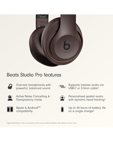 Beats Studio Pro ANC Over-Ear Wireless Headphones - Deep Brown