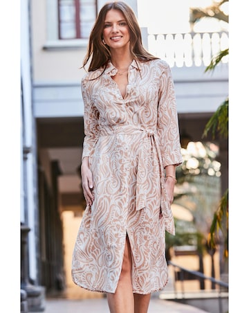 Sosandar Linen Shirt Dress