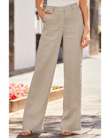 Sosandar 100% Linen Wide Leg