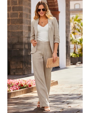 Sosandar 100% Linen Wide Leg