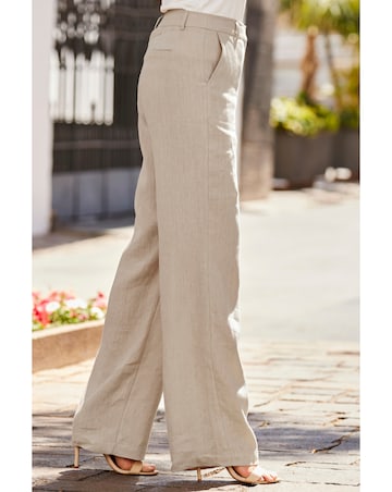 Sosandar 100% Linen Wide Leg