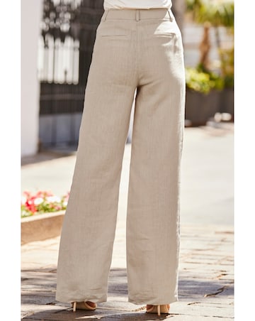 Sosandar 100% Linen Wide Leg