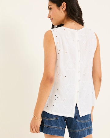FatFace Frill Embroidery Top