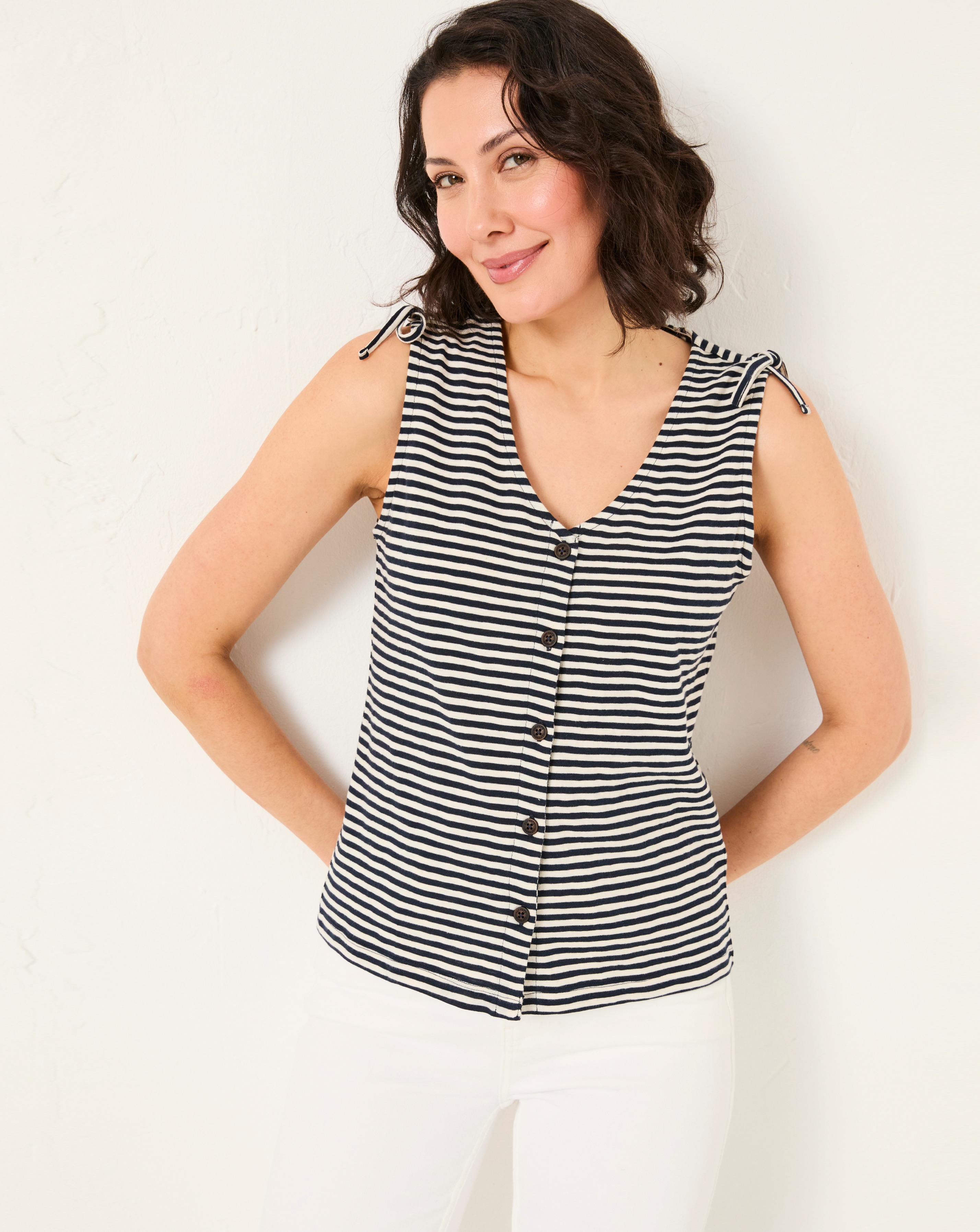 FatFace Claudia Stripe Tank