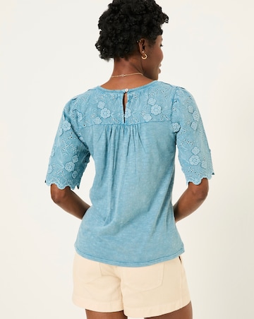 FatFace Broderie Top