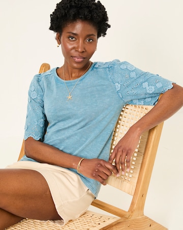 FatFace Broderie Top