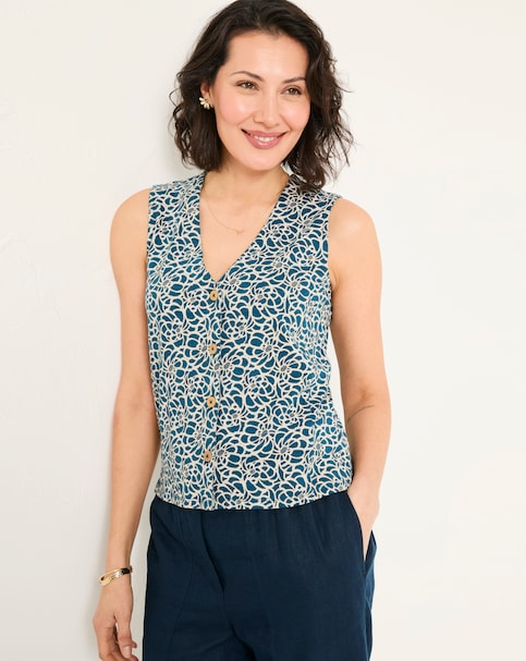FatFace Joni Shibori Waistcoat