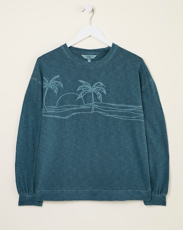 FatFace Gia Embroidery Graphic Sweat