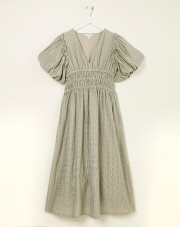 FatFace Copper & Black Tabitha Textured Dress