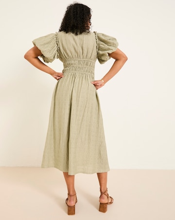 FatFace Copper & Black Tabitha Textured Dress