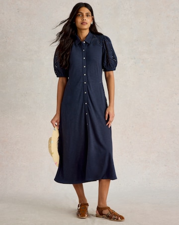 White Stuff Rua Broderie Shirt Dress