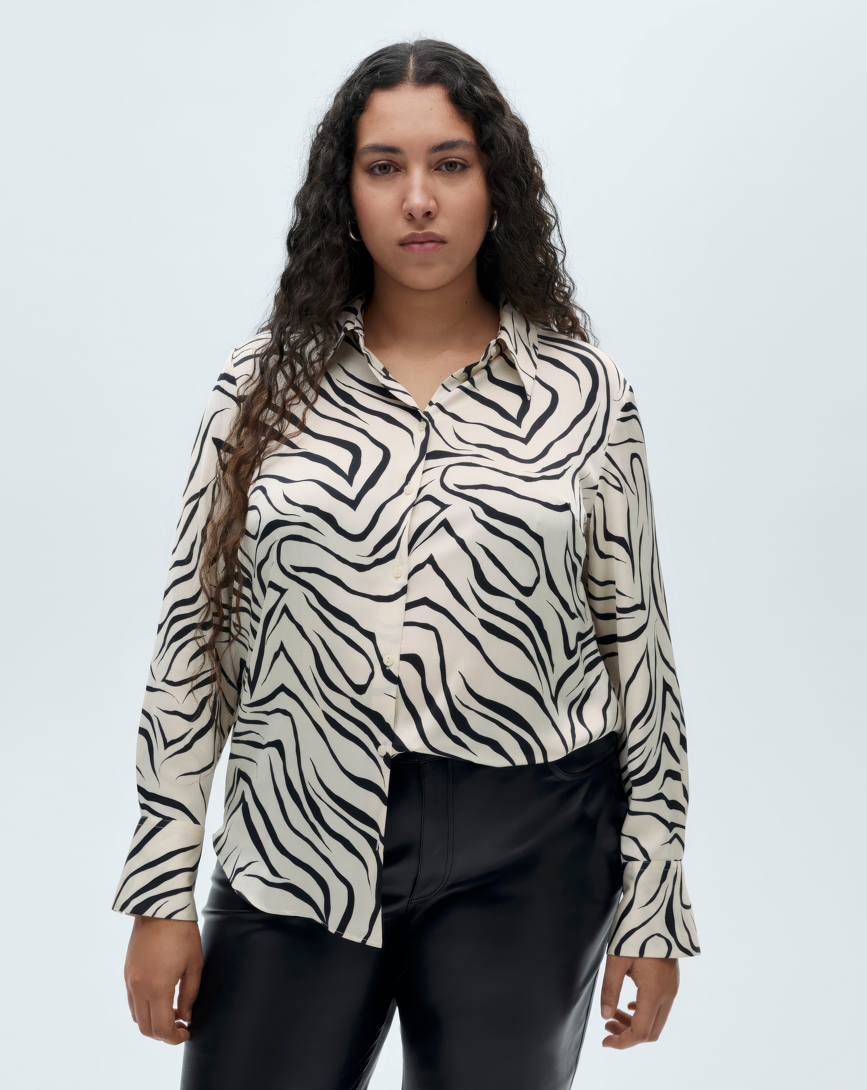 Mango Ideale Zebra Print Shirt