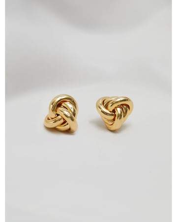 Jon Richard Vintage Inspired Gold Plated Knot Stud Earrings