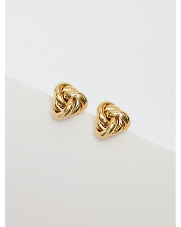 Jon Richard Vintage Inspired Gold Plated Knot Stud Earrings