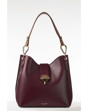 Luella Grey Alexi Plum/Tan Hobo Tote