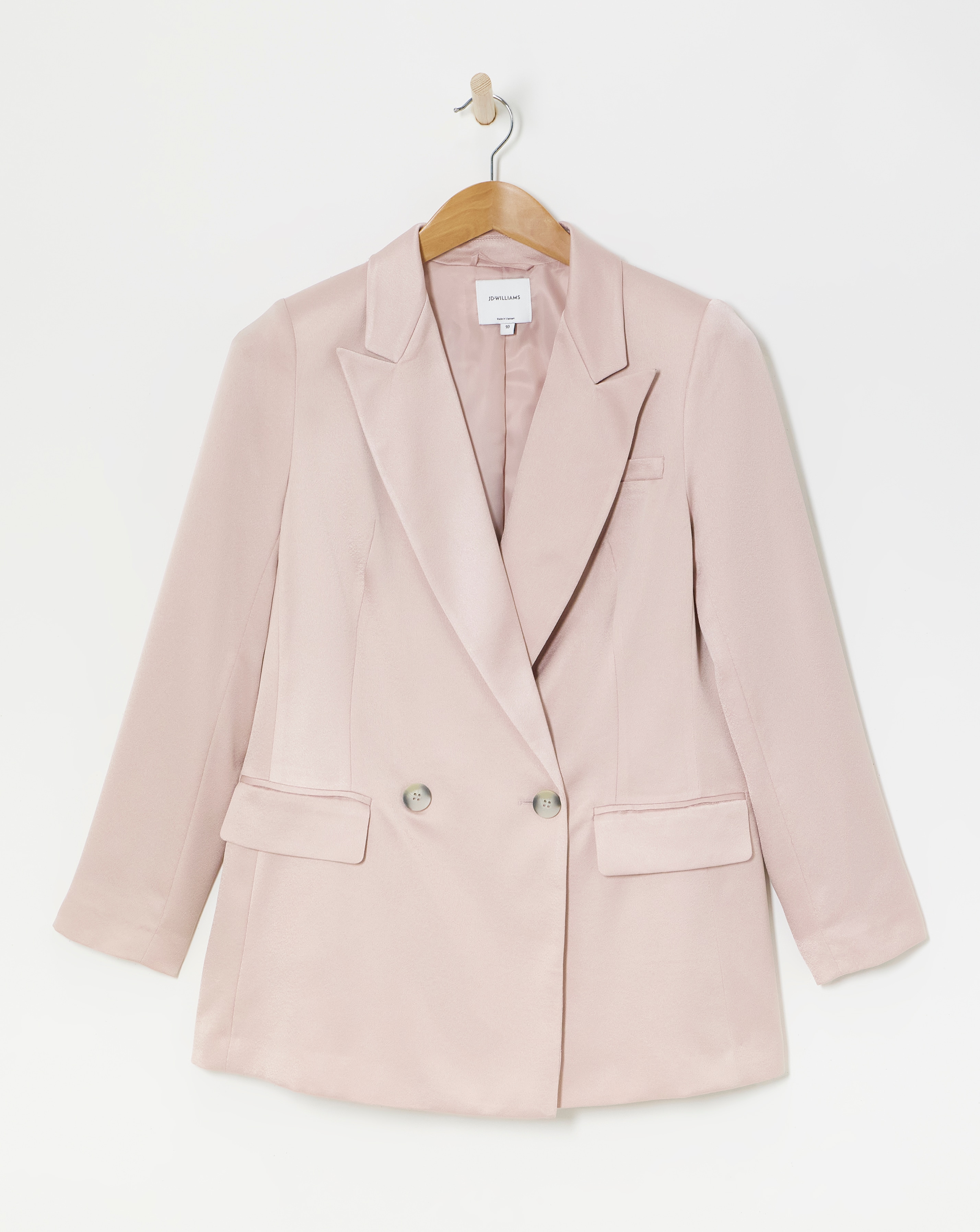 Satin Double Breasted Blazer