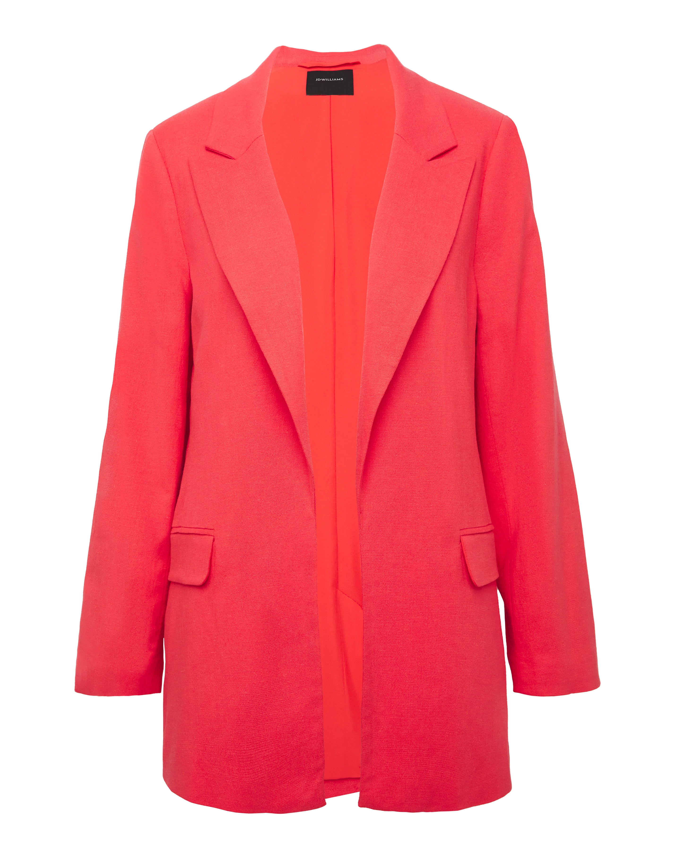 Coral Linen Edge to Blazer