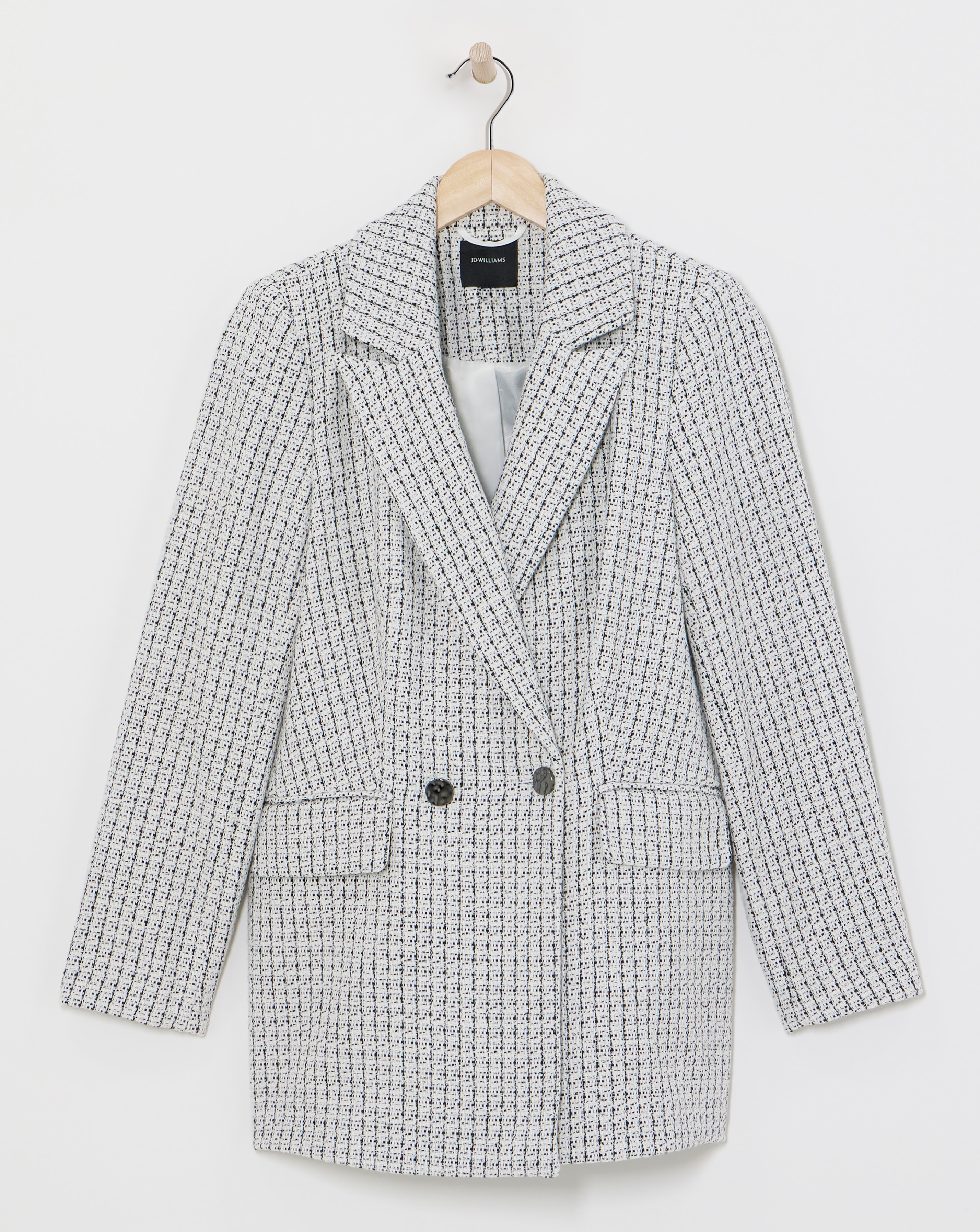 Easy Double Breasted Boucle Blazer