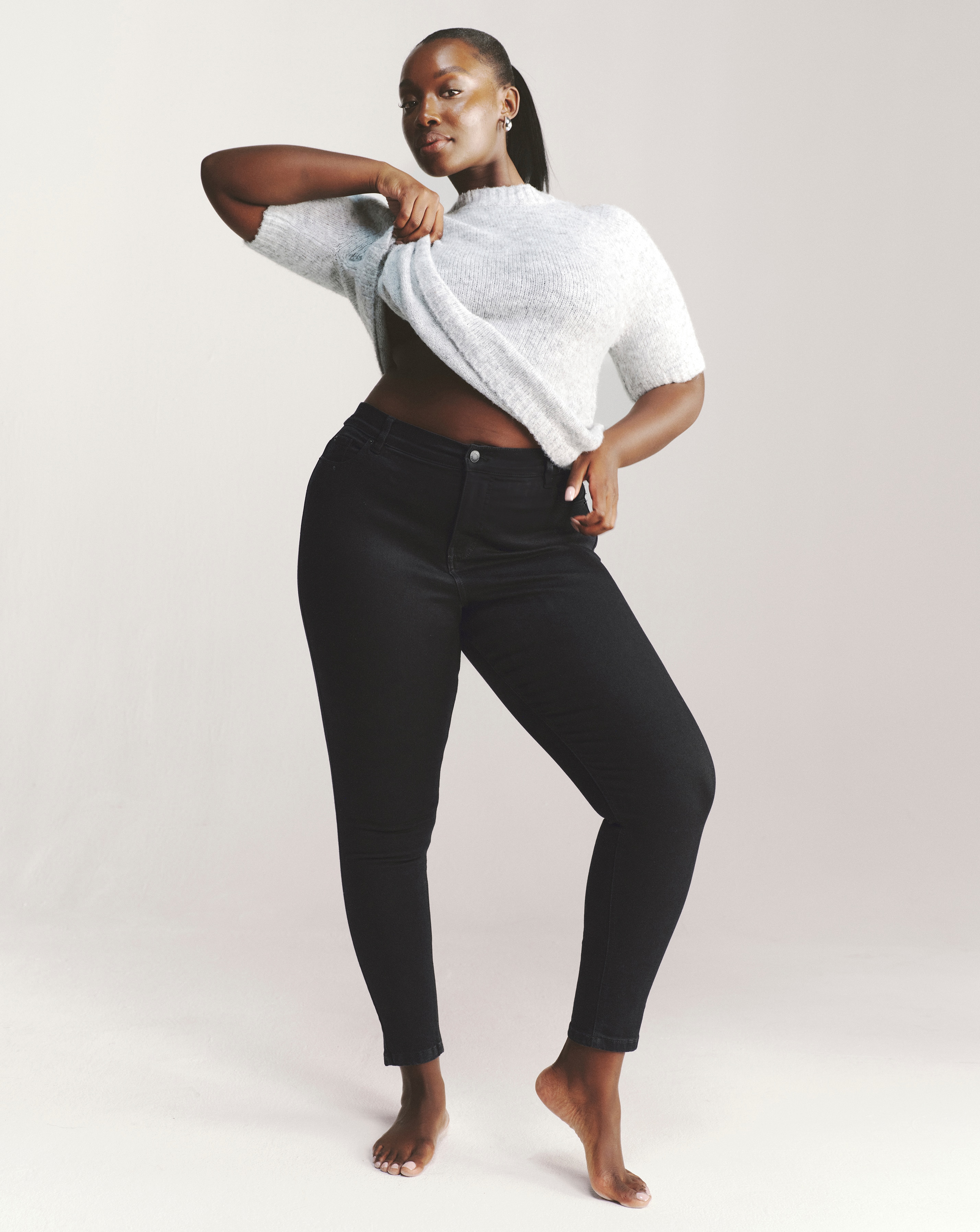 Black Simply Be 24/7 Skinny Jeans